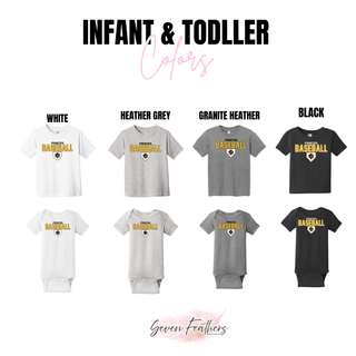 Pirates Baseball Stacked Logo Top - Infant & Toddler Color Options