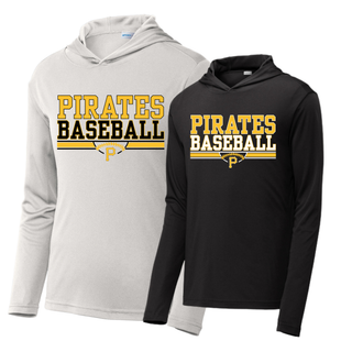 Pirates Baseball Varsity Bar PosiCharge Competitor Hoodie in Silver and Black
