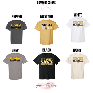 Pirates Baseball Varsity Bar Top - Comfort Colors Options