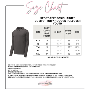 Youth PosiCharge Competitor Hoodie size chart