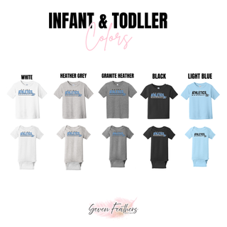 Prime Athletics Baseball Block Logo Top infant and toddler color options