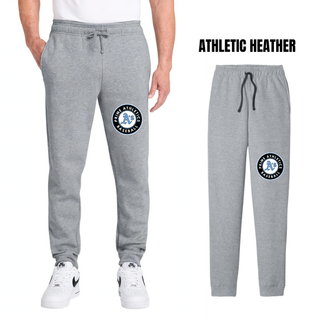 Black Prime Athletics Baseball Circle Logo Core Fleece Joggers with the circle badge design on the lower left leg