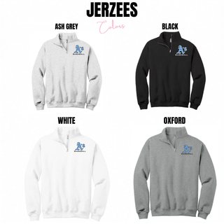 Prime Athletics Baseball Classic A's Logo Fleece Quarter-Zip color options in Ash Grey, Black, White, and Oxford