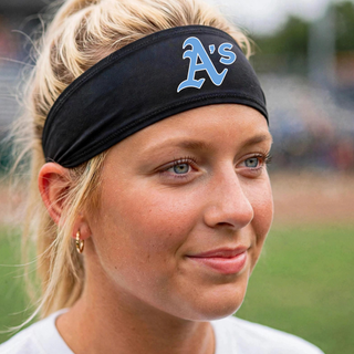 Black Prime Athletics Baseball Classic A's Logo Performance Headband, product view 2