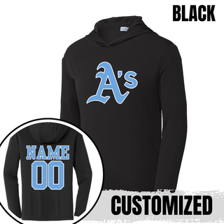 Black Prime Athletics Baseball Classic A's Logo PosiCharge Competitor Hoodie with optional back name and number