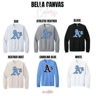 Prime Athletics Baseball Classic A's Logo Top Bella Canvas options