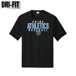 Black Prime Athletics Baseball Classic Logo performance top