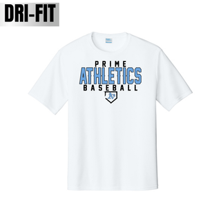 White Prime Athletics Baseball Classic Logo performance top