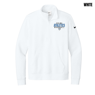 Prime Athletics Baseball Classic Logo Women's Fleece Half-Zip in White