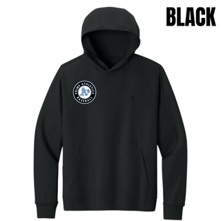 Black Prime Athletics Baseball Pocket Circle Logo Men's Dri-FIT Primary Hoodie with the round team badge on the right chest