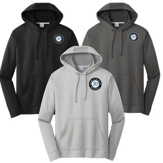Prime Athletics Baseball Pocket Circle Logo Performance Fleece Hoodie color options with a pocket-size left-chest design