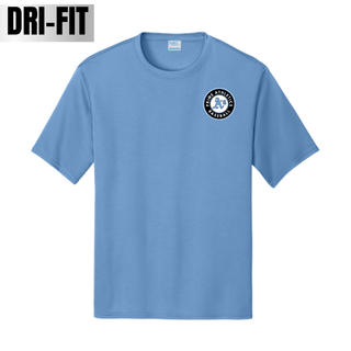 Prime Athletics Baseball Pocket Circle Logo Performance Top DRI-FIT color options: White, Silver, Carolina Blue, and Black