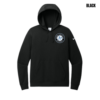 Black Prime Athletics Baseball Pocket Circle Logo Women's Fleece Hoodie with a left-chest design