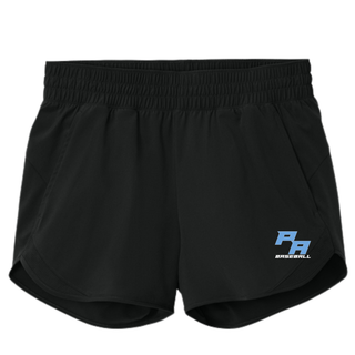 Black Prime Athletics Baseball Stacked PA Logo Women's Repeat Swift Short flat lay