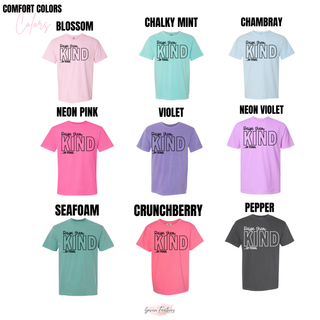 Comfort Colors 1717 raise them kind of feral tee in blossom, chalky mint, neon pink, violet, neon violet, crunchberry, pepper
