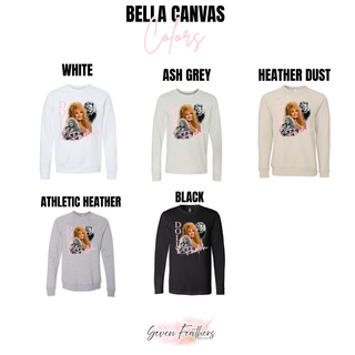 Bella Canvas color options for retro country icon photo collage top