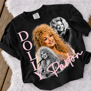 Retro country icon photo collage top in black