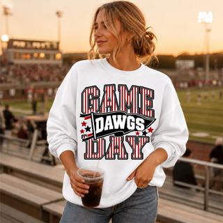 Rossville Bulldawgs Game Day Pennant Top in White, lifestyle photo