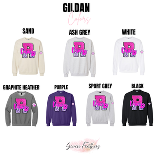 Gildan styles and colors with the Rossville Dawgs pink faux-glitter block R, leopard print, and Dawgs script
