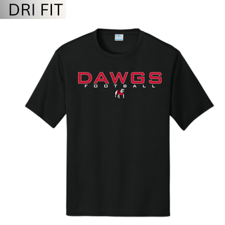 Rossville Dawgs Football Dri Fit Gameday Top Black Performance Tee