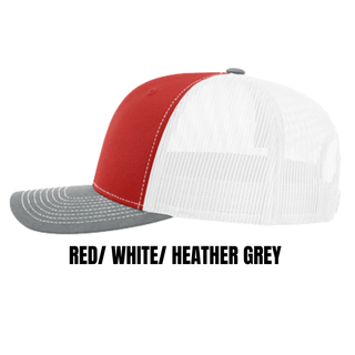 Rossville Dawgs Richardson 112 hat in Red, White and Heather Grey