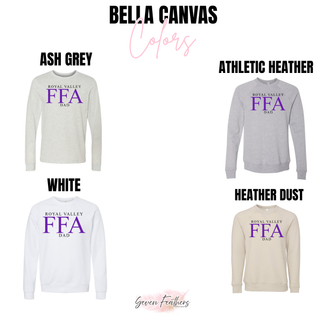 Royal Valley ag dad top Bella Canvas color options ash grey athletic heather white and heather dust