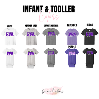 Royal Valley Block FFA Alumni Top infant onesie and toddler tee color options