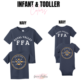 Royal Valley FFA Yeah We Judge navy infant onesie and toddler t-shirt - Seven Feathers Boutique
