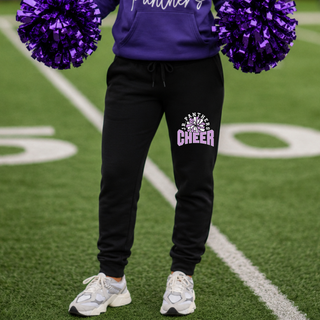 Royal Valley Jr. Panthers Cheer Pom Burst Core Fleece Joggers in black