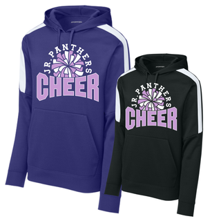 Royal Valley Jr. Panthers Cheer Pom Burst Fan Favorite Hoodie in purple and black