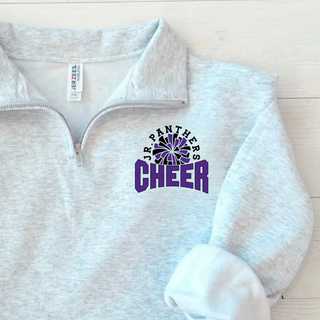 Royal Valley Jr. Panthers Cheer Pom Burst Fleece Quarter-Zip Pullover