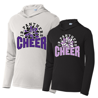 Royal Valley Jr. Panthers Cheer Pom Burst PosiCharge Hoodie in silver and black