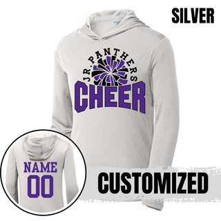 Royal Valley Jr. Panthers Cheer Pom Burst PosiCharge Hoodie in silver