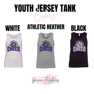 Royal Valley Jr. Panthers Cheer Pom Burst Youth Jersey Tank alternate view