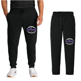 Black Royal Valley Jr. Panthers Football Outline Core Fleece Joggers in youth and adult styles