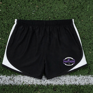 Black and white Royal Valley Jr. Panthers Football Outline Women’s Cadence Performance Shorts