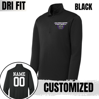 Royal Valley Jr. Panthers Football Shield PosiCharge Quarter-Zip in grey concrete