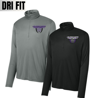 Royal Valley Jr. Panthers Football Shield PosiCharge Quarter-Zip in grey and black
