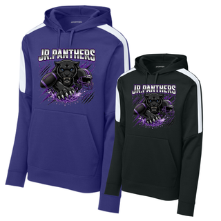Royal Valley Jr. Panthers Panther Attack football Fan Favorite hoodies in black and purple