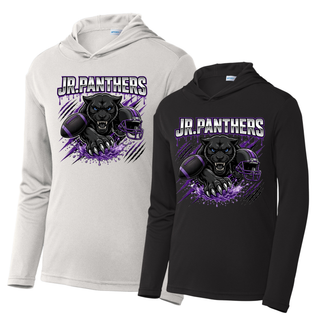 Royal Valley Jr. Panthers Panther Attack football PosiCharge competitor hoodies in silver and black