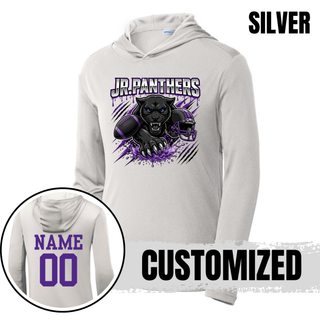 Silver Royal Valley Jr. Panthers Panther Attack football PosiCharge competitor hoodie with personalized back