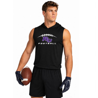 Royal Valley Jr. Panthers RV Football Sleeveless Performance Hoodie in black