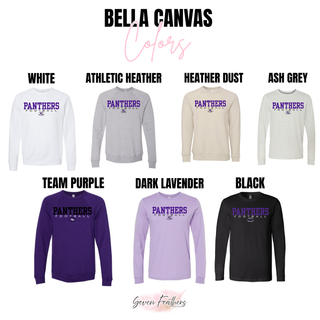 Royal Valley Jr. Panthers varsity football Bella Canvas top color options