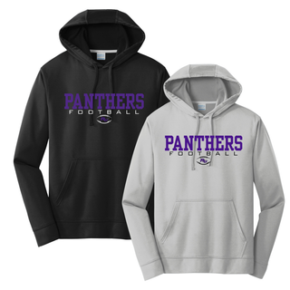 Royal Valley Jr. Panthers varsity football performance fleece hoodies in black and silver