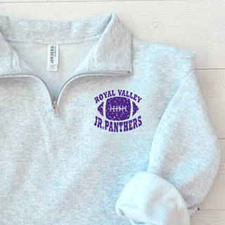 Royal Valley Jr. Panthers Vintage Football Fleece Quarter-Zip Pullover
