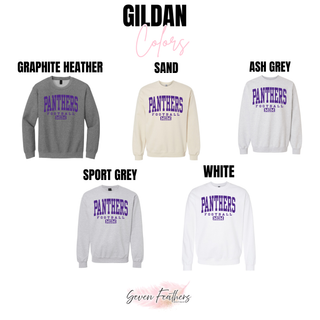 Royal Valley Jr. Panthers Vintage Football Mom Gildan crewneck color options