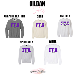 Royal Valley Legacy Line 1928 FFA Top crewneck sweatshirt color options in graphite, sand, and sport grey