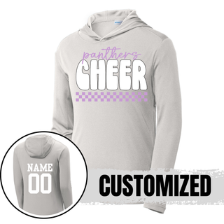 Royal Valley Panthers Cheer PosiCharge Competitor hoodie customized with name and number on back