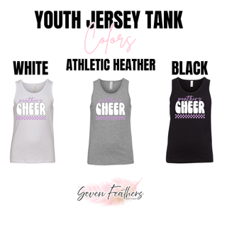 Royal Valley Panthers Cheer youth jersey tank in athletic heather grey