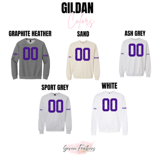 Royal Valley Panthers custom number jersey top Gildan color options in Graphite Heather, Sand, Ash Grey, Sport Grey, and White